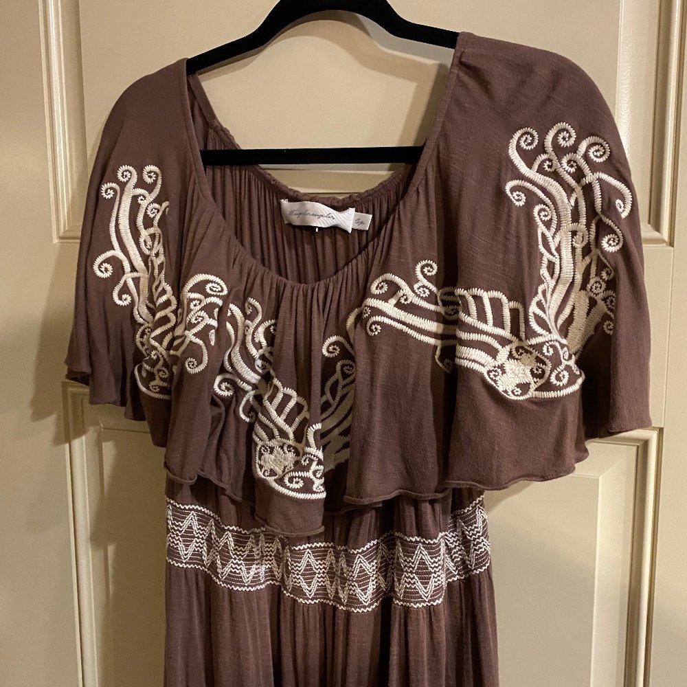 T-Bags Los Angeles embroidered maxi dress - Picture 8 of 14